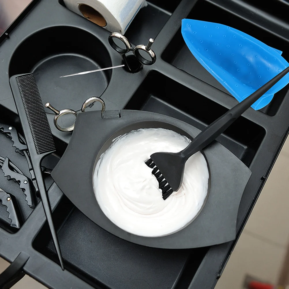 

2 set Reusable Silicone Hair Coloring Caps With Crochet Hooks Small Holes Clear Film Prevent Dye On Skin For Home Salon Use Hair
