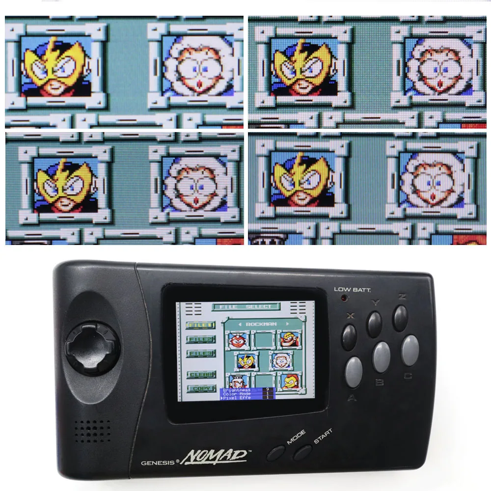 IPS LCD هايت ضوء الشاشة ، RGB المجلس ل SEGA نوماد وحدة التحكم ، 3.5 "LCD HD OSD القائمة ، مجموعات وزارة الدفاع