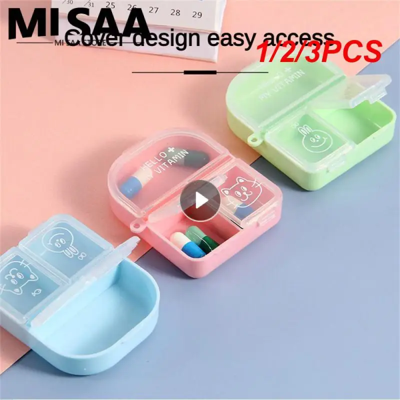 

1/2/3PCS Multipurpose Compartment Storage Dustproof Health Care Storage Box Grid Design Small Box Portable