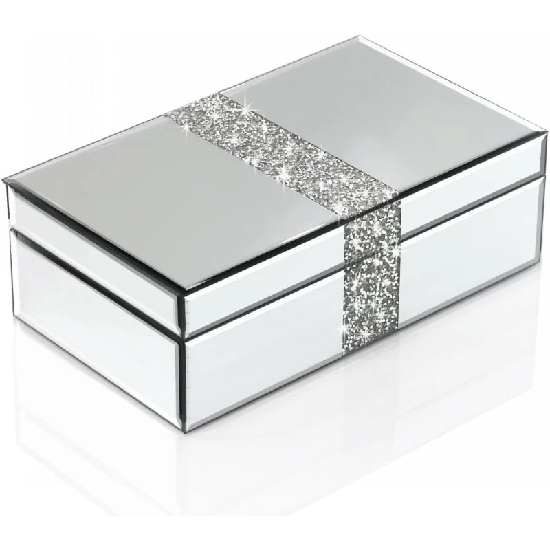 

Роскошный органайзер для макияжа, шкатулка для драгоценностей из хрустального стекла, скандинавский элегантный современный органайзер для косметики, коробка для хранения духов, косметические шкатулки