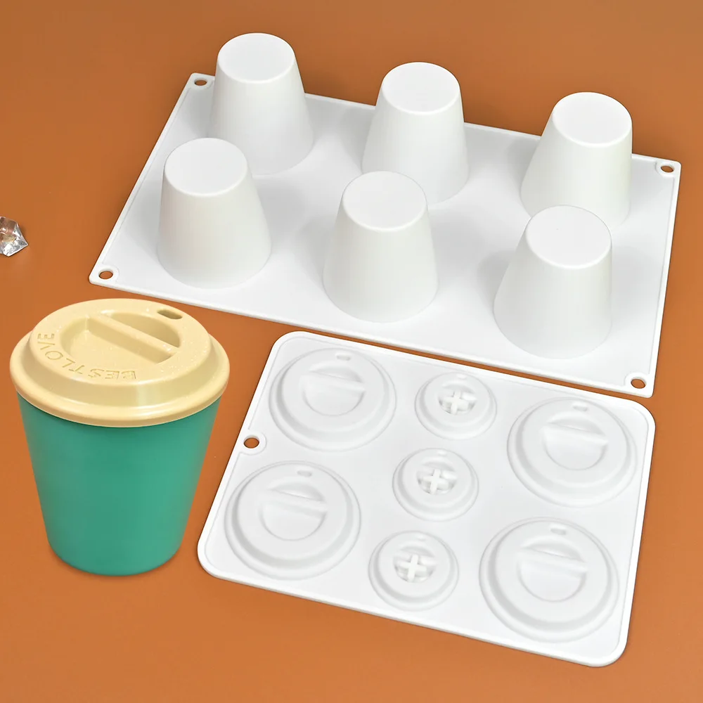 Coffee Cup Shaped Combination Silicone Chocolate Mousse Cake Mold Kitchen Bakeware Dessert Baking Tool Mug Design Silicone Mould