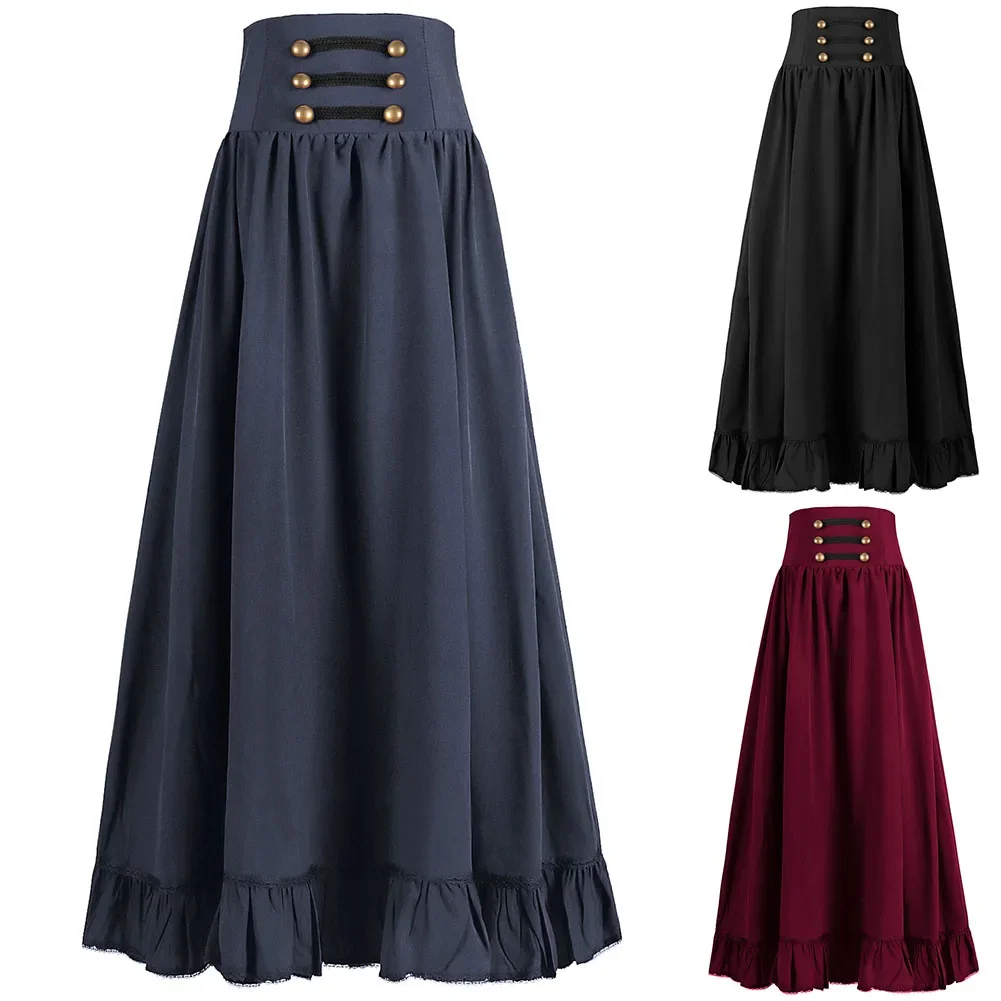 2XL Steampunk Skirt Ankle Length Victorian Skirt Ankle Length Ankle-Length Skirt Brand New Condition Casual Style