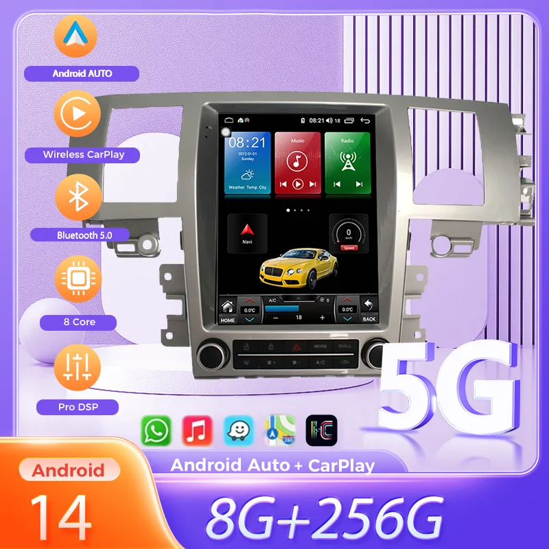 

Android14 256G For Jaguar XF XFL 2004-2015 RHD Carplay Car GPS Navigation Auto Headunit Multimedia Player Radio DSP Stereo