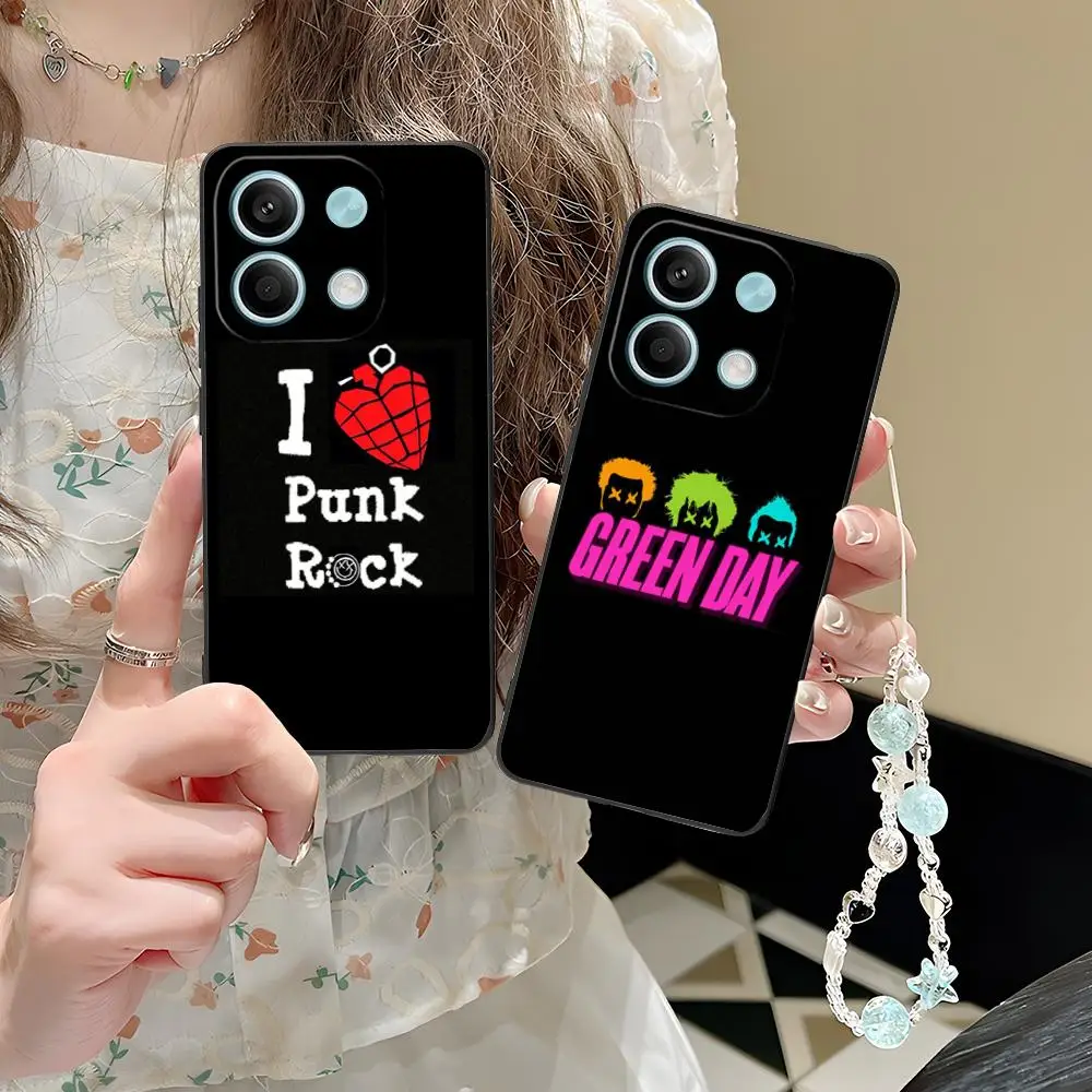 حافظة هاتف محمول Green Day Punk لهاتف POCO M6 M5 M4 M3 X7 X6 X5 X4 X3 F6 F5 F4 Pro GT 5G غطاء هواتف محمولة مطبوع ملون فاخر