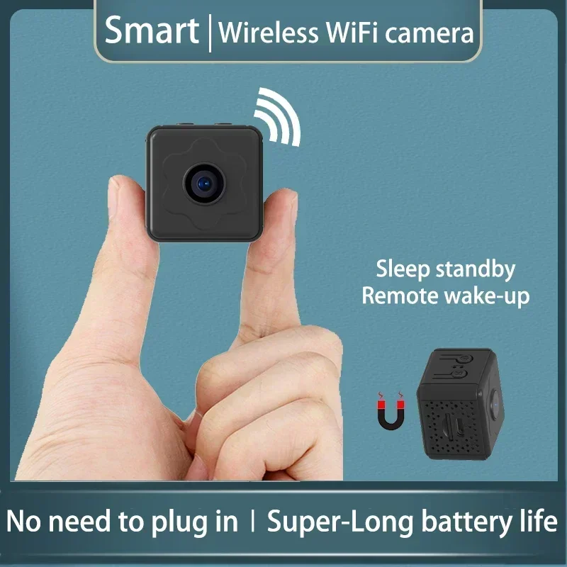 Mini caméra IP WiFi sans fil, appareil photo numérique à très longue durée de vie, moniteur à distance, pas besoin de brancher, petite maison