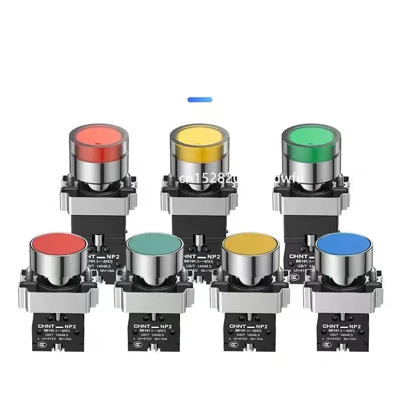 Chint NP2 Flat Button Mushroom Head Button Switch Xb2 Knob Starts Emergency Stop Ba31 Self Reset Self-locking Button With Light