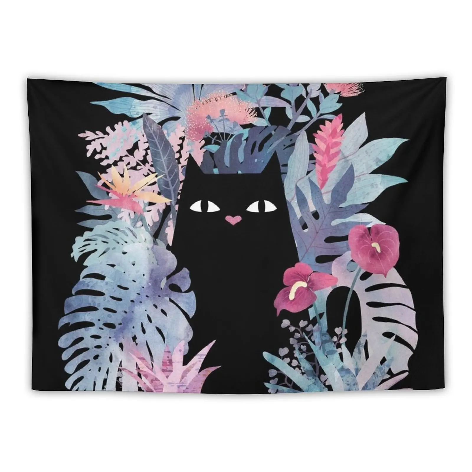 

Popoki (Pastel Black Velvet) Tapestry Home Decorations Aesthetic Aesthetic Decoration On The Wall Wall Hanging Tapestry