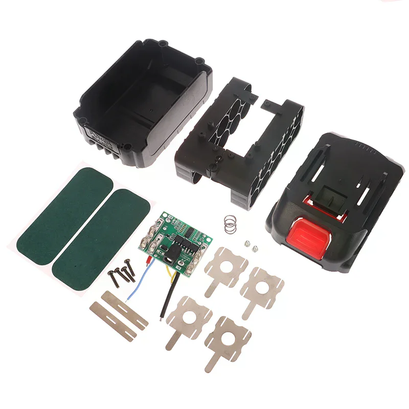 21V Power Tools Case Battery Storage Box For BMS Wireless Electric Angle Grinder Cutting 18650 Battery Case Without Battery