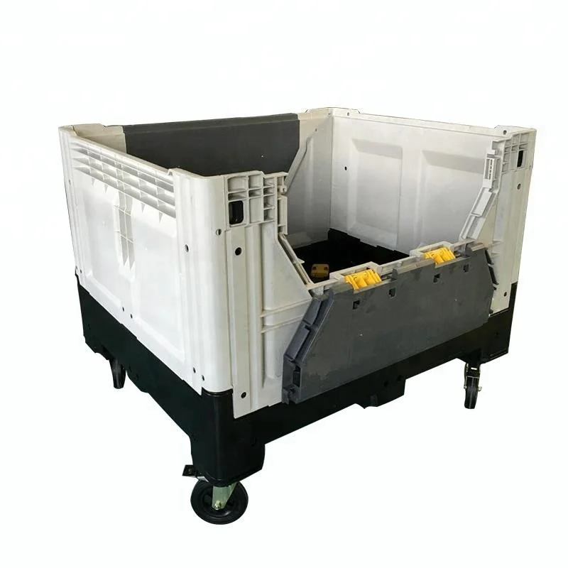 

Garment Industry Use Heavy Duty 700l Foldable Solid Plastic Pallet Container Storage