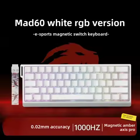 MADLIONS MAD 60/68HE Gaming Magnetic Switch Keyboard 61/68 Key Wired Custom Web Drive Return RT Adjustable Keystroke HotSwap