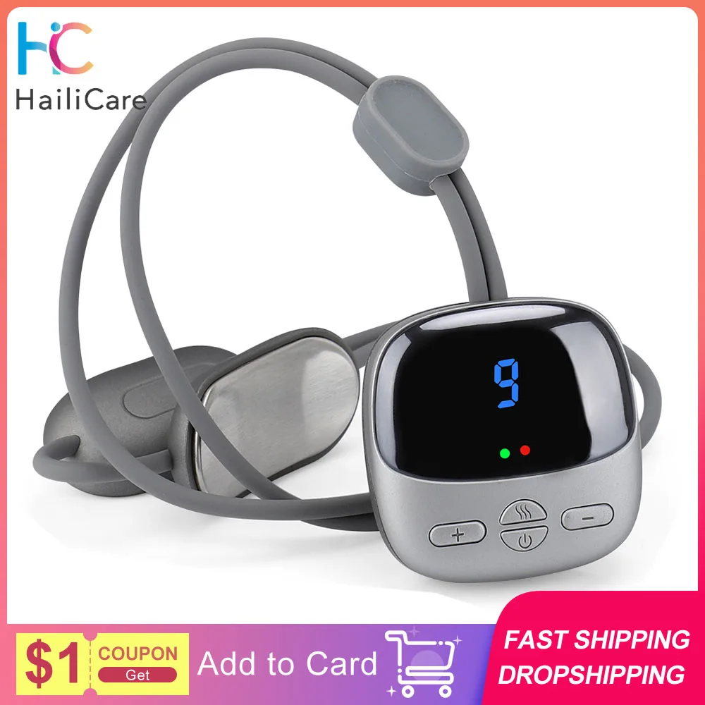 

Cervical Spine Massager Electric Neck Massager Smart TENS+EMS Portable Hot Compress Shoulder and Neck Massager