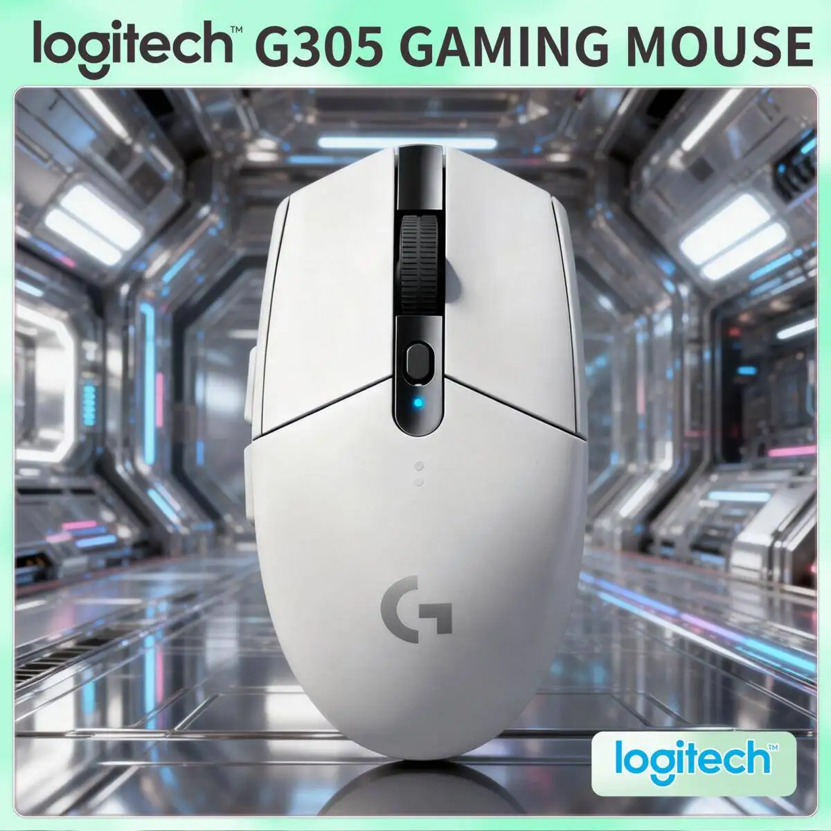 

Logitech G305 Wireless Gaming Mouse 12000 DPI HERO Sensor 6 Custom Buttons High Precision For PC Gaming Laptop Use