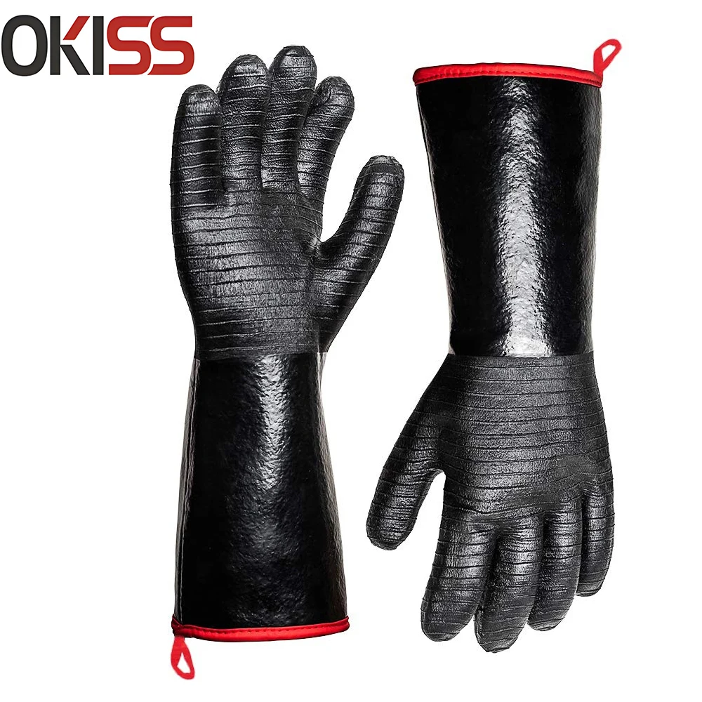 

OKISS 1472°F/800℃ Heated Gloves Waterproof Oven Gloves Oil Resistant Oven Mitts Thickening Kitchen Heat Resistant BBQ Gloves