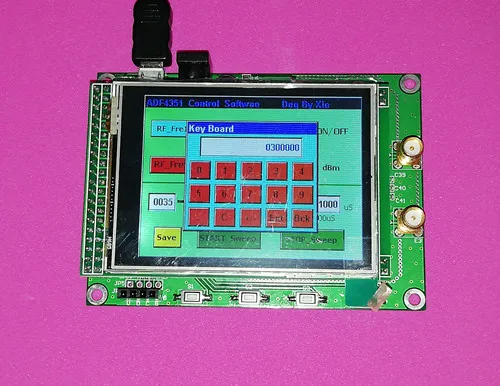 وحدة ADF4350 TFT شاشة ملونة تعمل باللمس STM32 مصدر إشارة تردد الاجتياح