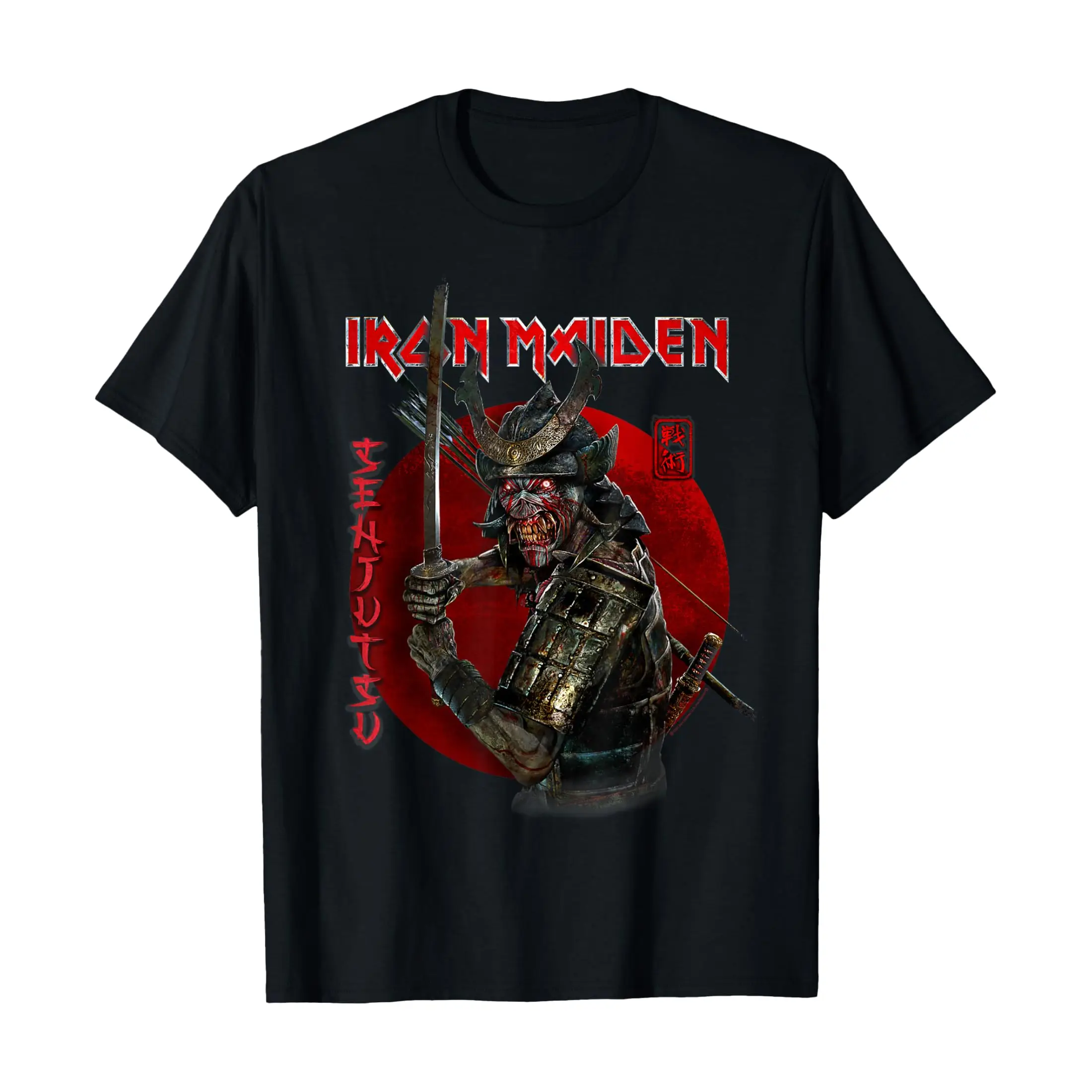 Iron Maiden Senjutsu Eddie Red Circle T-Shirt, Ultra Soft Comfortable Unisex Short Sleeve T-Shirt