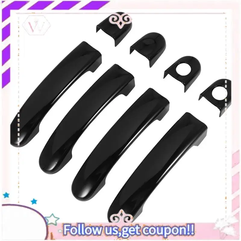 

A76T-8 шт. комплект ABS хромированные накладки на дверные ручки для TRANSPORTER T5 T6 CADDY VAN 2003-2015 глянцевый черный