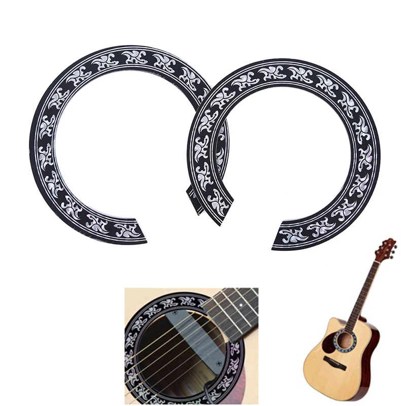 104mm 94mm inch Size Hard PVC Guitar Circle Sound Hole Rosette Inlay