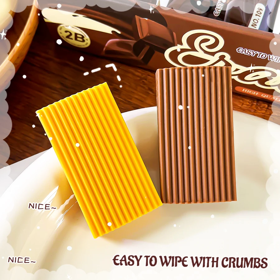 العودة إلى اللوازم المدرسية أدوات مكتبية كاواي ملحقات مدرسية مطاطية أشياء لطيفة محايات مضحكة للشوكولاتة أدوات مكتبية جمالية