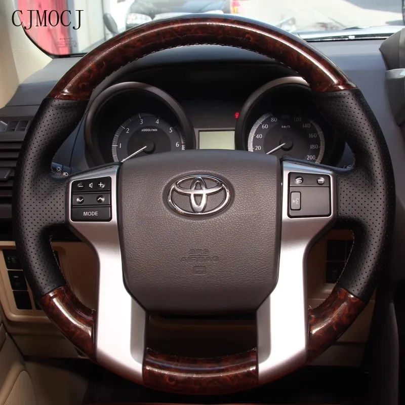 For Land Cruiser Chr Tantu Overlord New Old Hand Sewn Leather Steering Wheel Cover Special Sewing for Special Vehicles