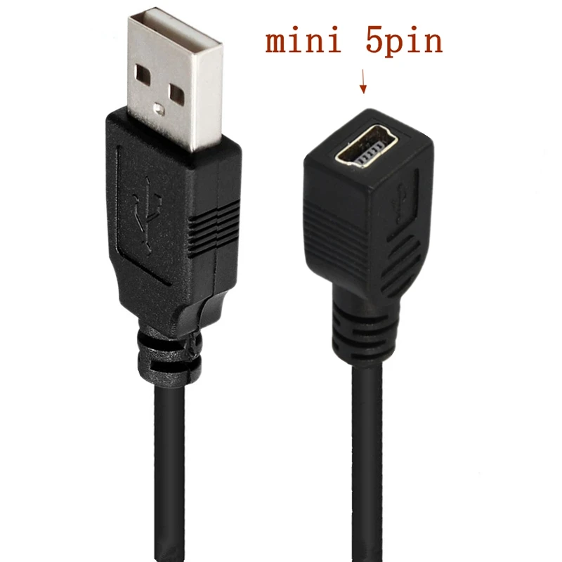 Micro /Mini 5P Female USB 2.0 Hard drive digital camera phone data cable T-port V8V3