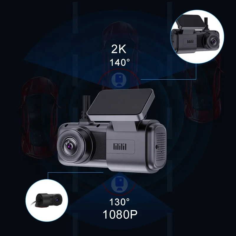 New 4g Dash Cam W/ Ir Night Inside Android Wifi Gps Tracking Dual Car Dvr Camera Live View Fhd 1080p Remote View