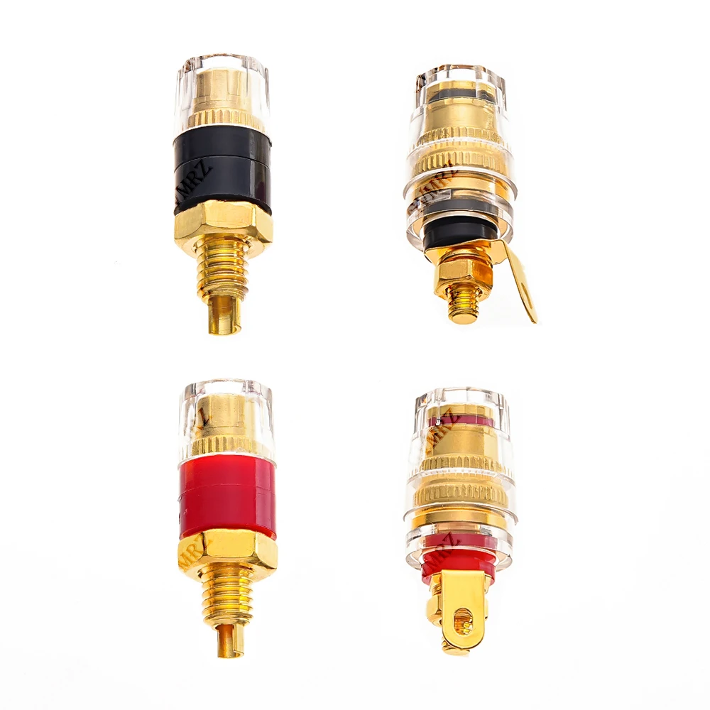 2PCS 4MM Banana Connector Amplifier Banana Plug Socket Connector The Speaker Terminal 4MM Banana Connector