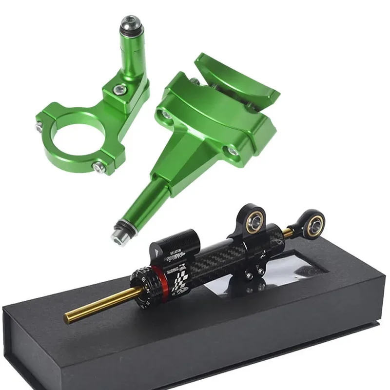 For Kawasaki 500 2024 - Motorc - Steering Damper Stabilizer Kit Cnc recension och pris