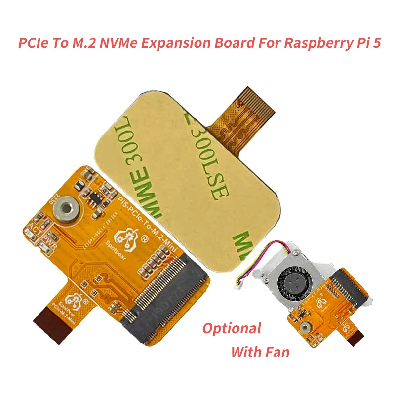 Raspberry Pi 5 PCIe To M.2 NVMe Expansion Board One-Body Board HAT Integrated-FPC For Raspberry Pi 5