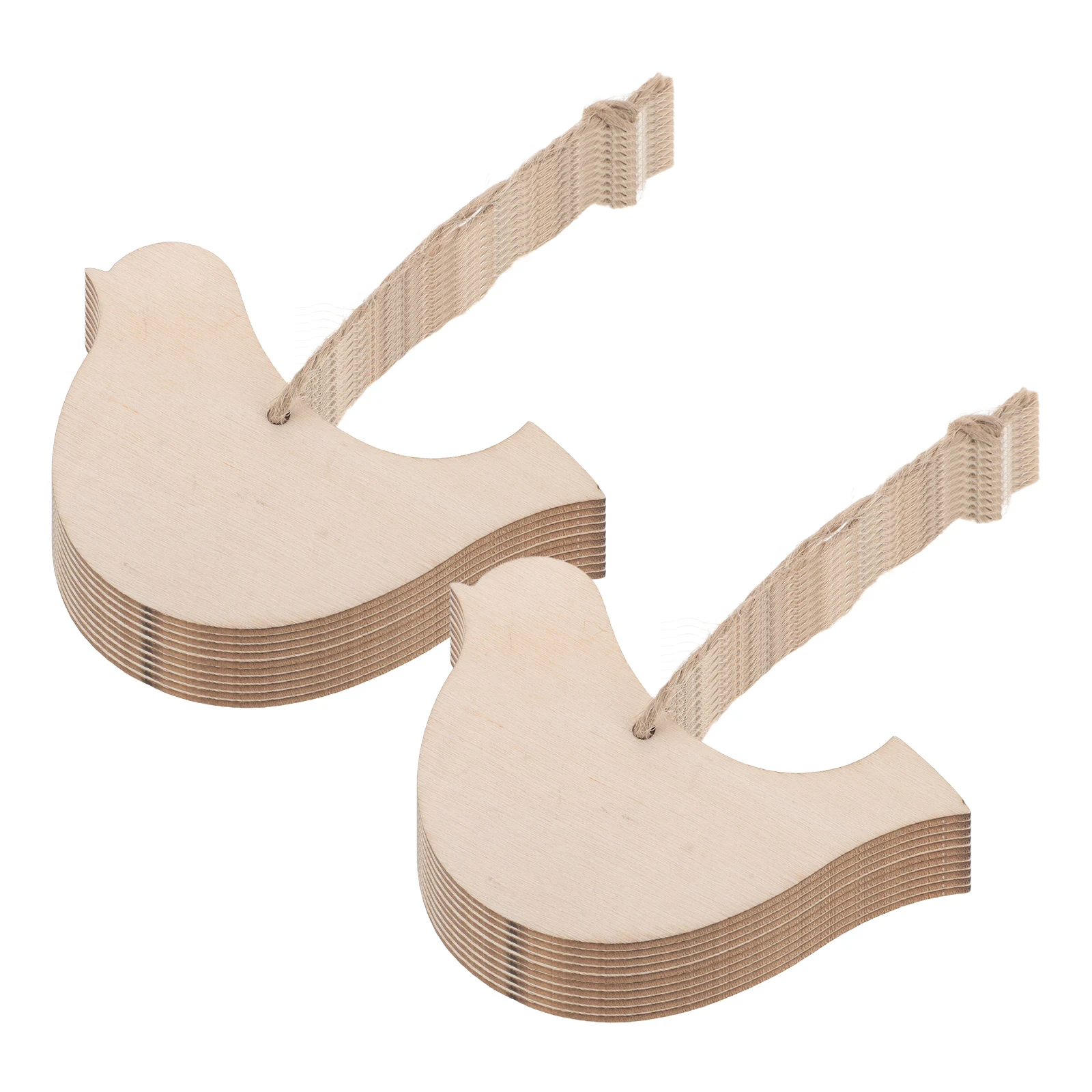 

20pcs Wooden Bird Cutouts Crafts Unfinished Slices Natural Wooden Shapes To Paint Diy Bird Ornaments Christmas Home Decor Wood