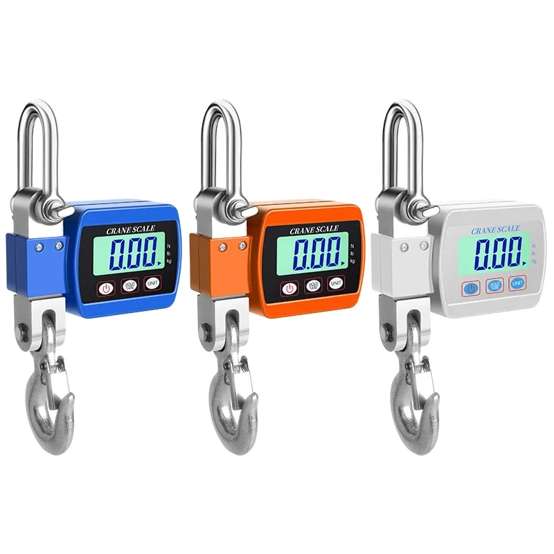 500Kg Crane 0.05Kg Precise Portable Hanging Scale LCD Digital Industrial Heavy Duty Alloy Steel Hook Scales Backlight