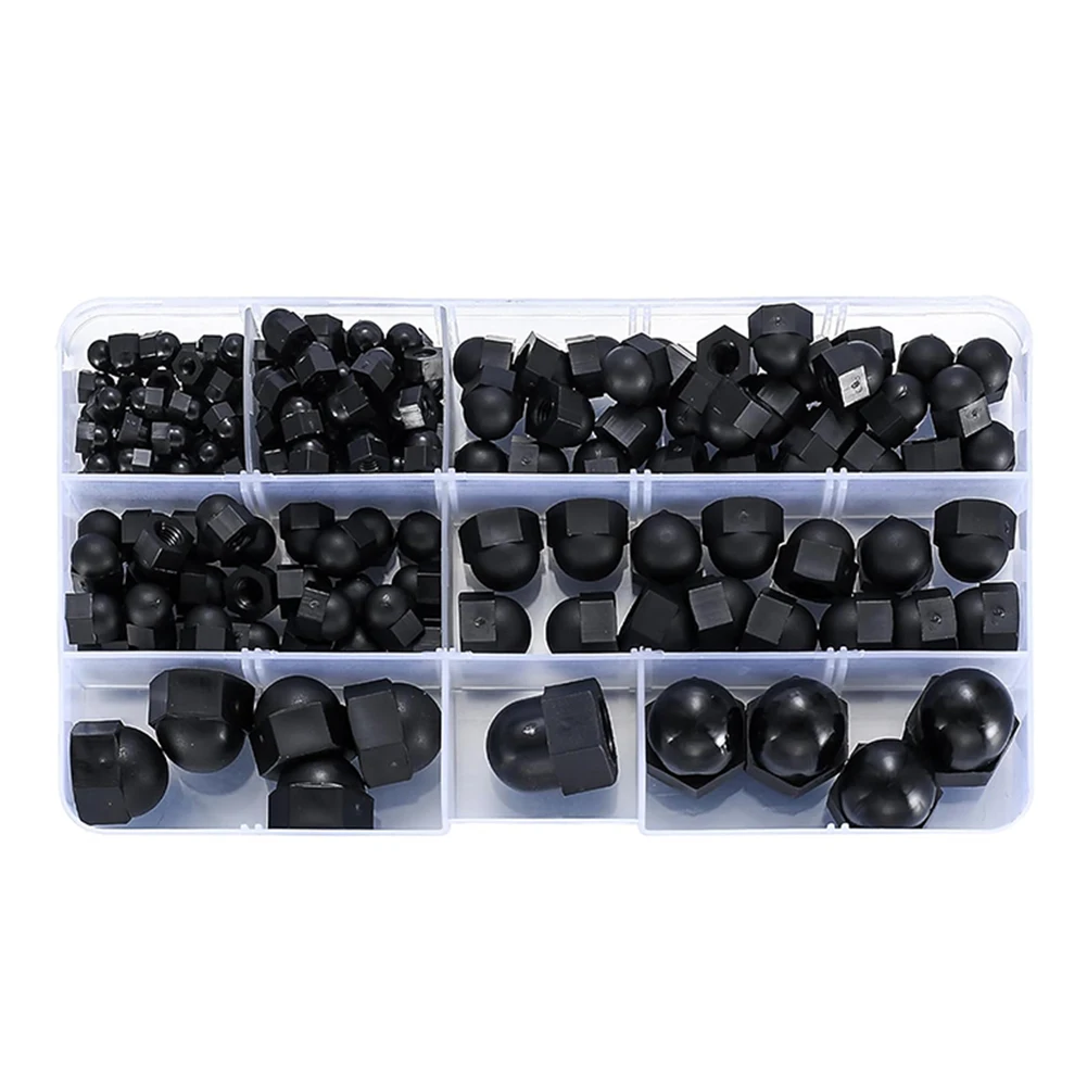 156 Piece Cap Nuts High Shape Set Hexagonal  Nylon Cap Nuts With Storage Box Woodworking Tools Multi-tool Professional Tools