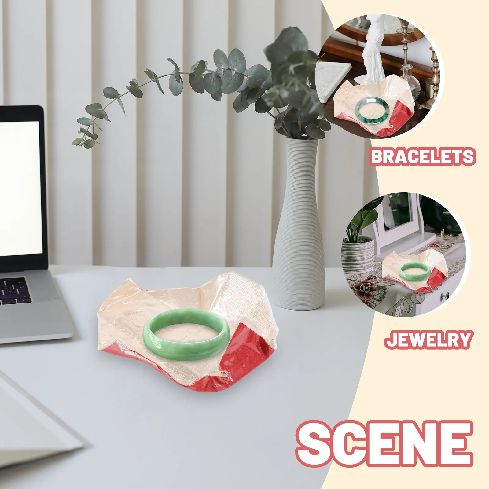 

10Pcs Jade Bracelet Packaging Paper Luxury Thick Protective Wrapping Sheets for Jewelry Storage Gift Presentation Jadeite