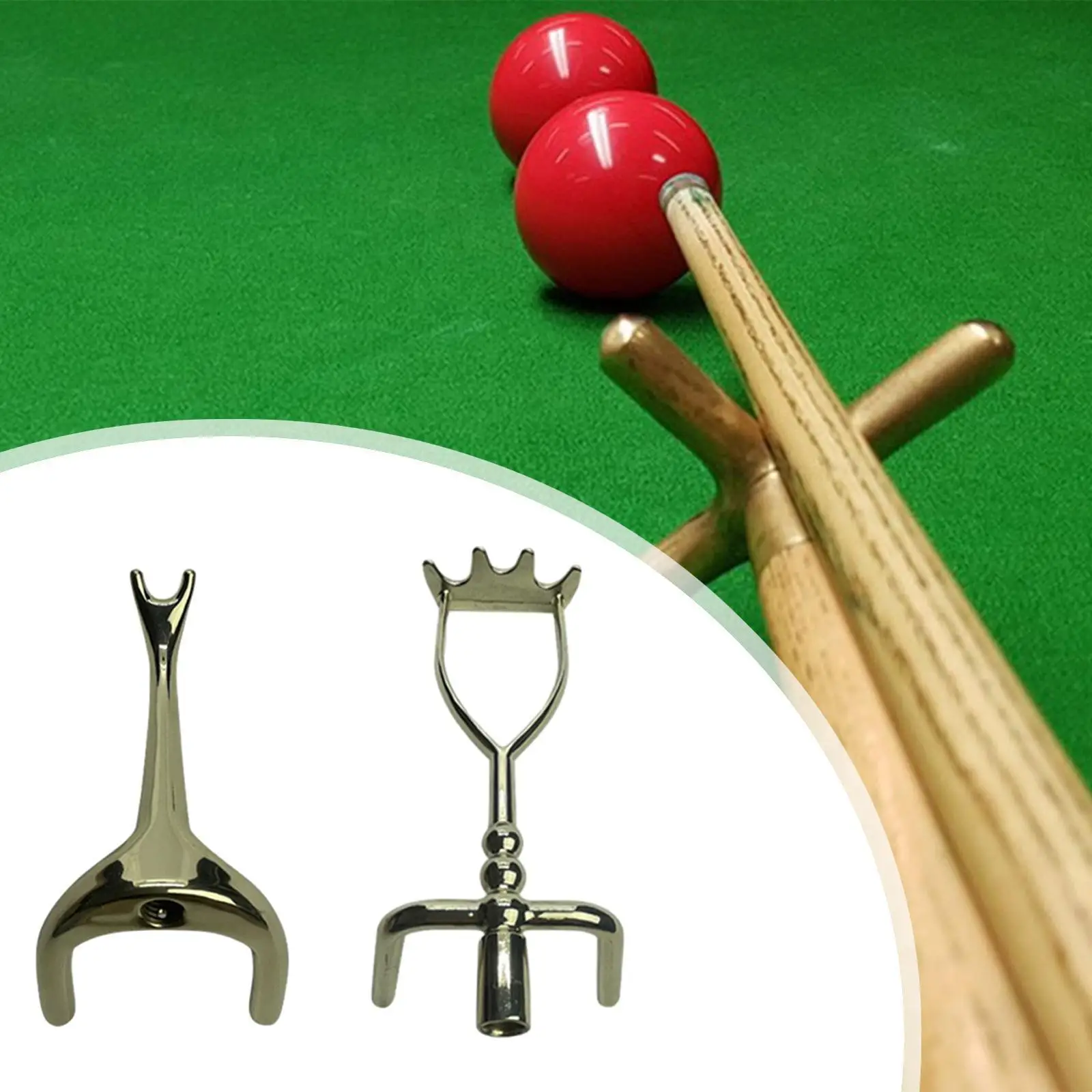 Billiard Cue Bridge Head Screw Fit Zinc Alloy Portable Support Stick Rest Snooker Table Aid for Accurate Long Shots