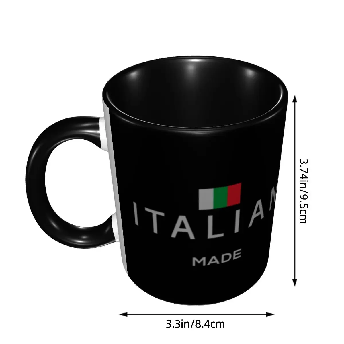 Custom Italian Made Italy Flag Mugs DIY Ceramic Tea Milk Coffee Cup