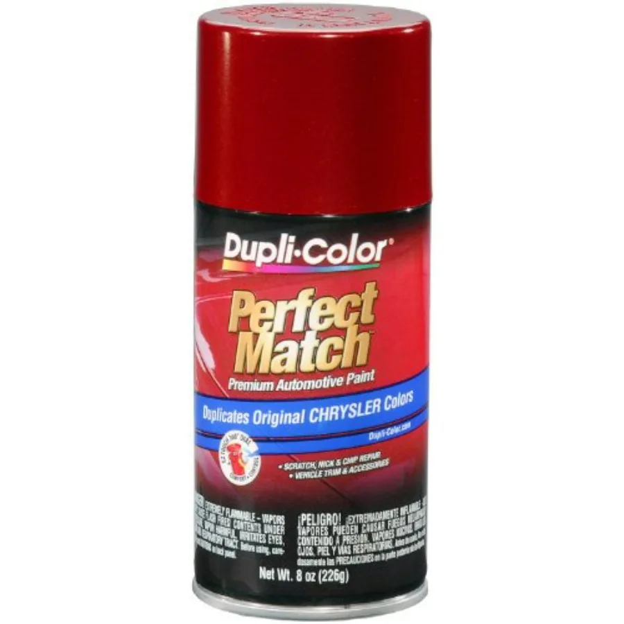 

Inferno Red Metallic Chrysler Perfect Match Automotive Paint 8 oz Aerosol Case of 6 for Vehicle Repair and Customization