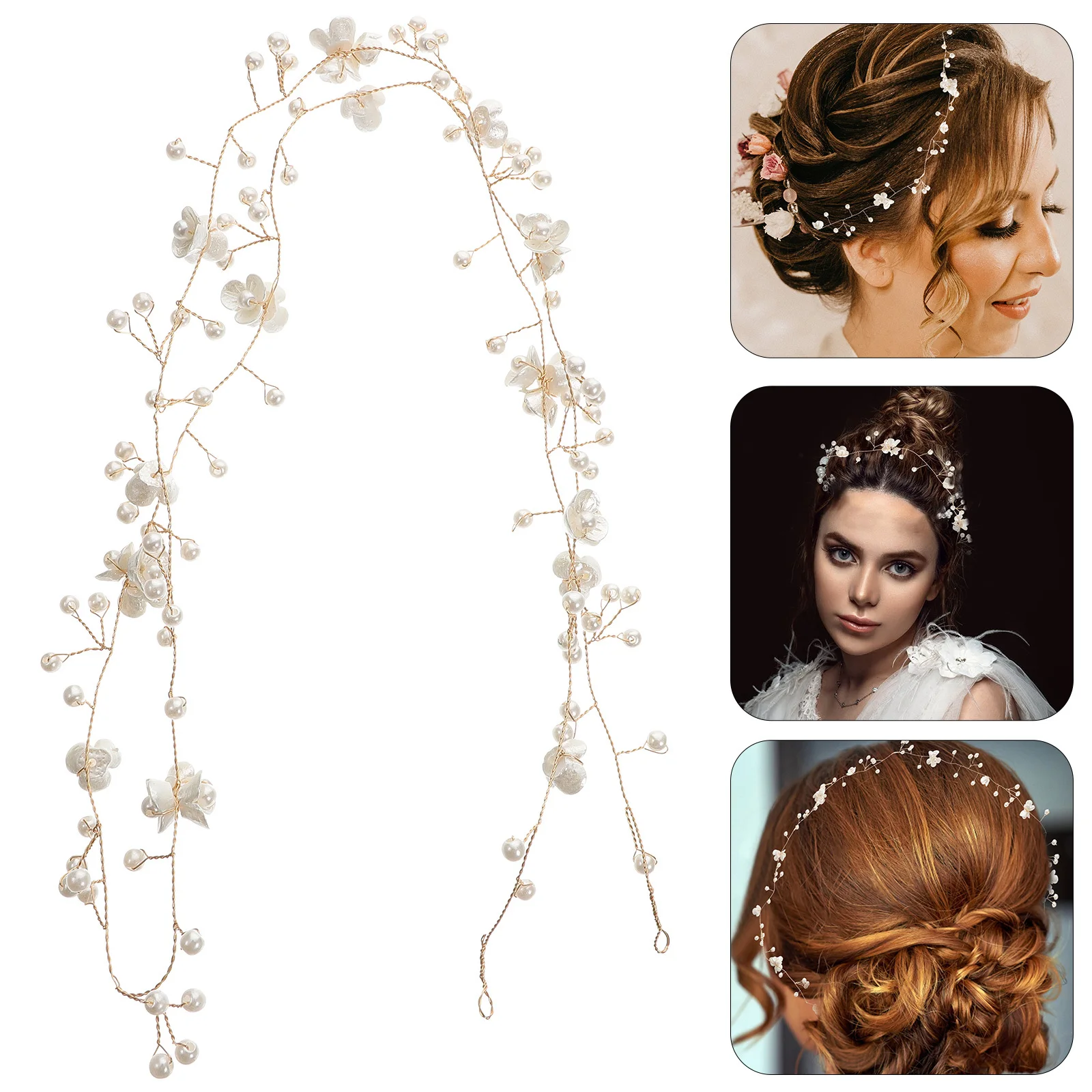 

Элегантный жемчужный свадебный ободок, искусственный жемчужный цветочный дизайн, свадебный аксессуар для волос, нежное свадебное украшение для головного убора