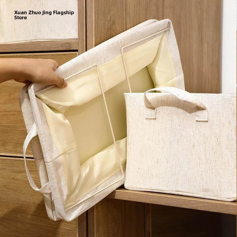 

New Tianan Cotton Linen Foldable Home Use Clothes PP Board Storage Box Waable Storage Box Modern Simple Sle Universal