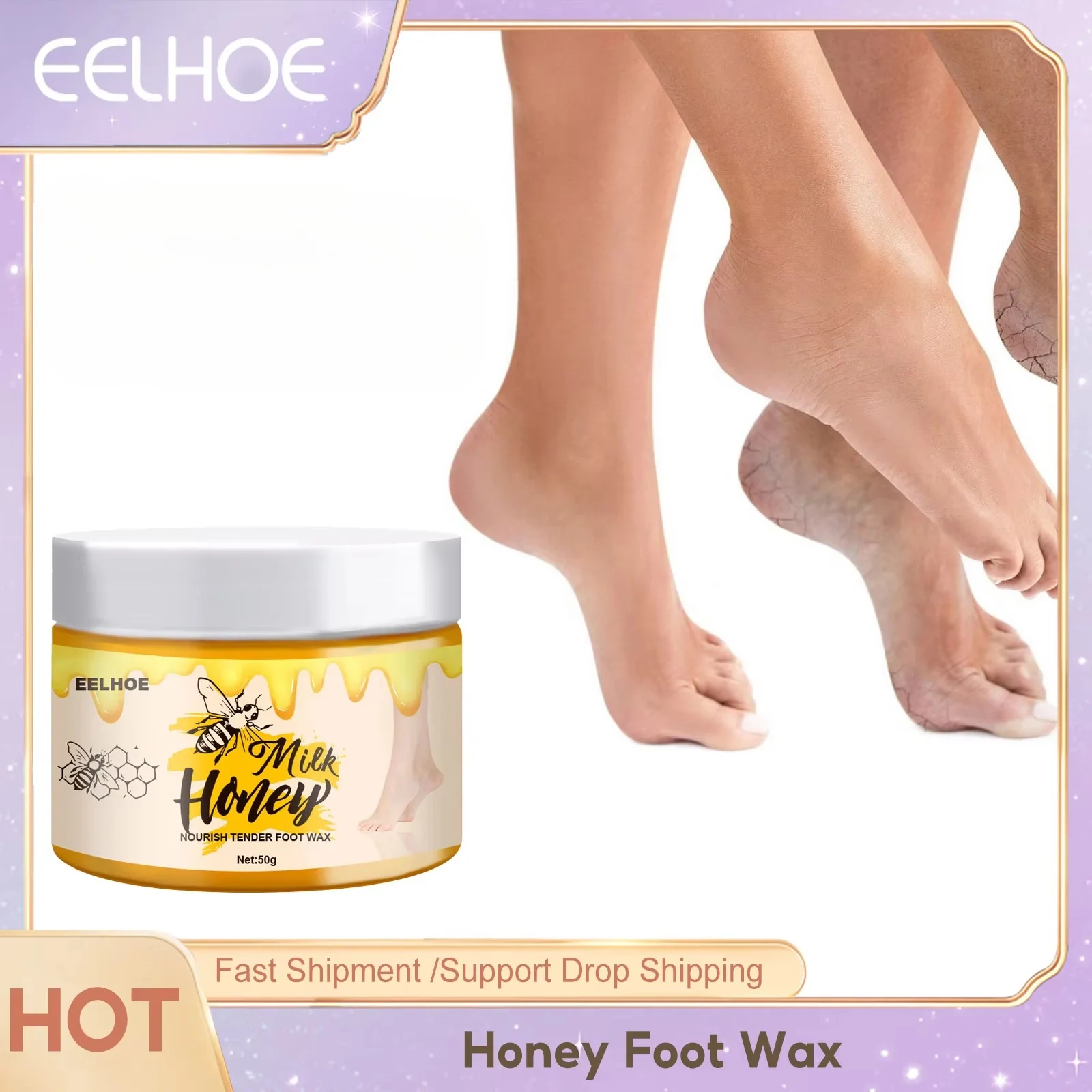 

Anti Drying Foot Wax Repair Cracked Dead Skin Removal Exfoliating Hydrating Improve Rough Remove Callus Peelings Feet Care Mask