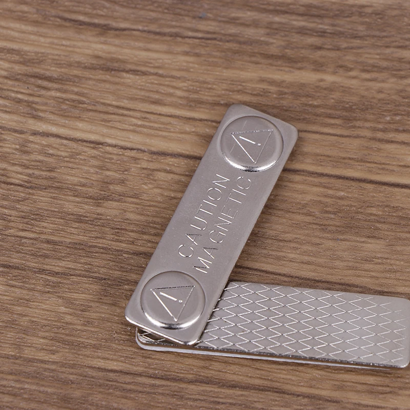 10pcs Strong Magnetic Name Tags Badge Metal Fastener ID Card Durable Attachment Holder Magnetic Durable Attachment Holder