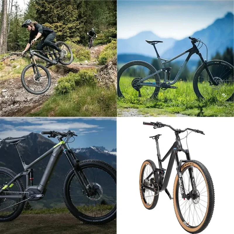 BUCKLOS 27.5 29inch Air Suspension Fork MTB Downhill E-Bike AM Forks 180mm Travel Boost Bicycle Fork Rebound 110*15mm Dual Crown