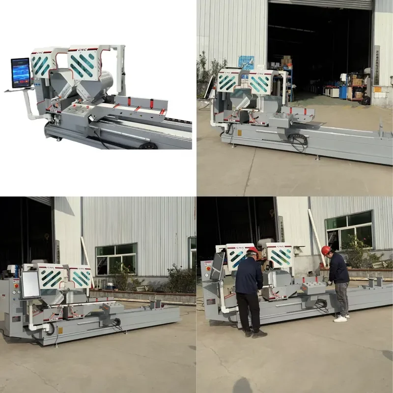 Aluminum alloy doors and windows equipment, aluminum profile numerical control double head precision cutting saw