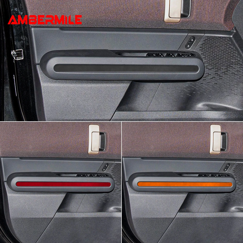 Flannel for Mini Countryman U25 2024 2025 Car Door Decorative Strips Interior Sticker Panel Decoration Suede LHD RHD 4pcs/set