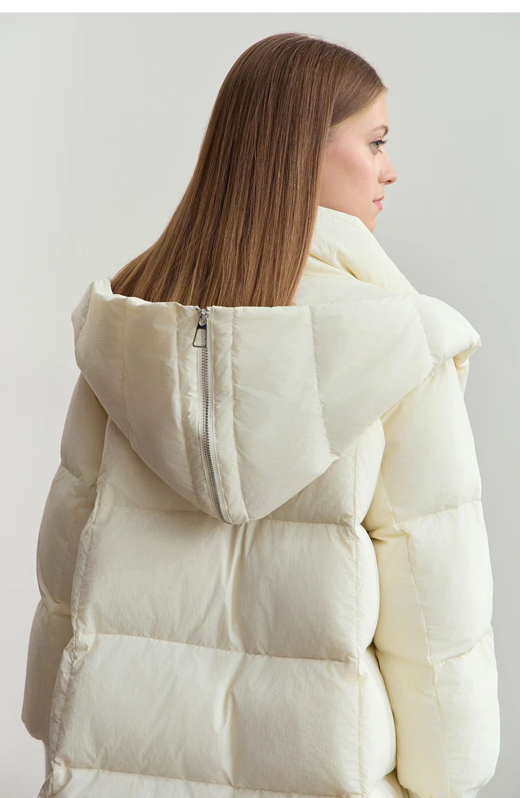 Amii 2026 Winter Warm New Women Down Jacket Cuffs Magnetic Buckle Zipper Hooded Fake Two-piece Thick Loose Long Coats 12444104