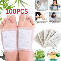 100PCS/Lot Kinoki Detox Foot Patch Bamboo Pads Patches With Adhersive Foot Care Tool Improve Sleep Foot Sticker