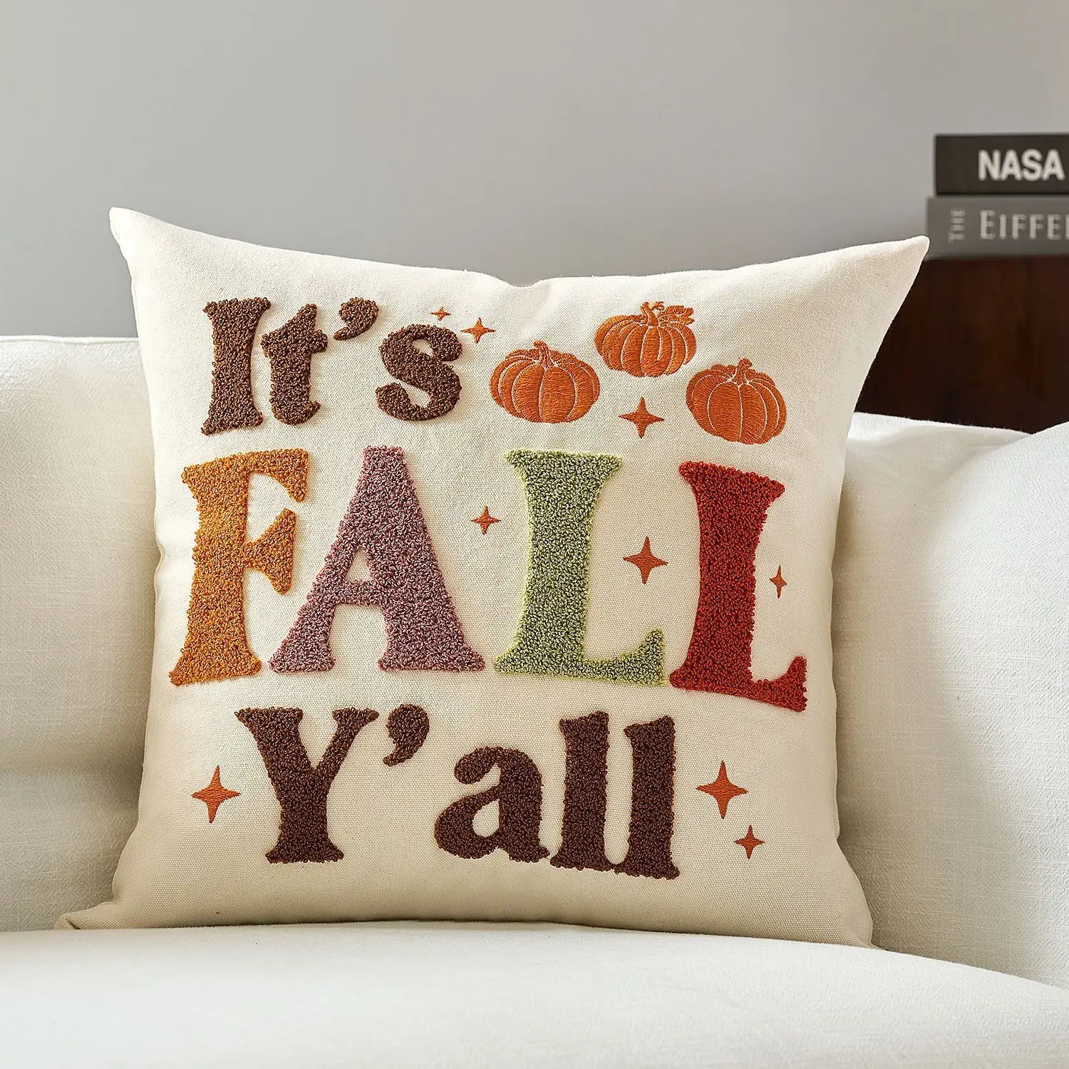 Soft Plush Halloween Pumpkin Throw Pillow Cushion Cover for Sofa Living Room Bedroom Home Decor Gift