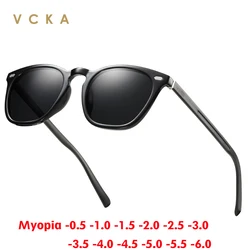 VCKA Aluminum Magnesium Men Myopia Sunglasses Polarized Women Prescription Driving Glasses Optics Custom Eyewear -0.5 to -6.0