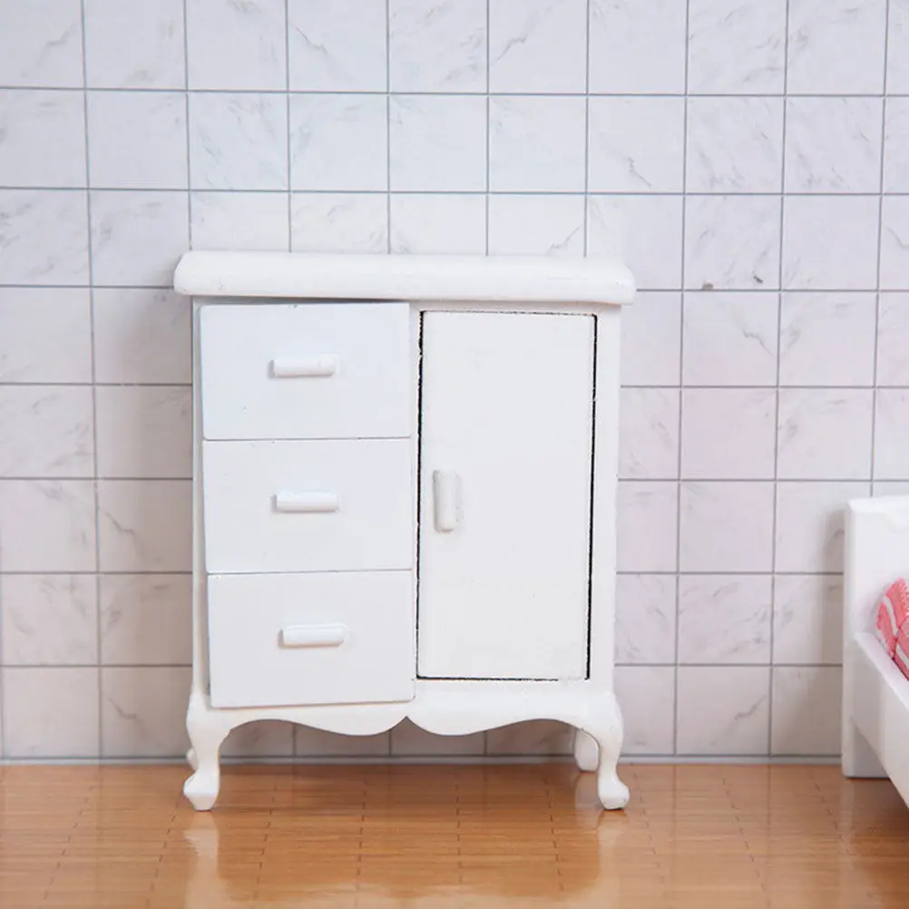 

Wooden 112 Scale Miniature Cabinet Furniture Imitation Bookcase Delicate Mini House Storage Decoration Ornament