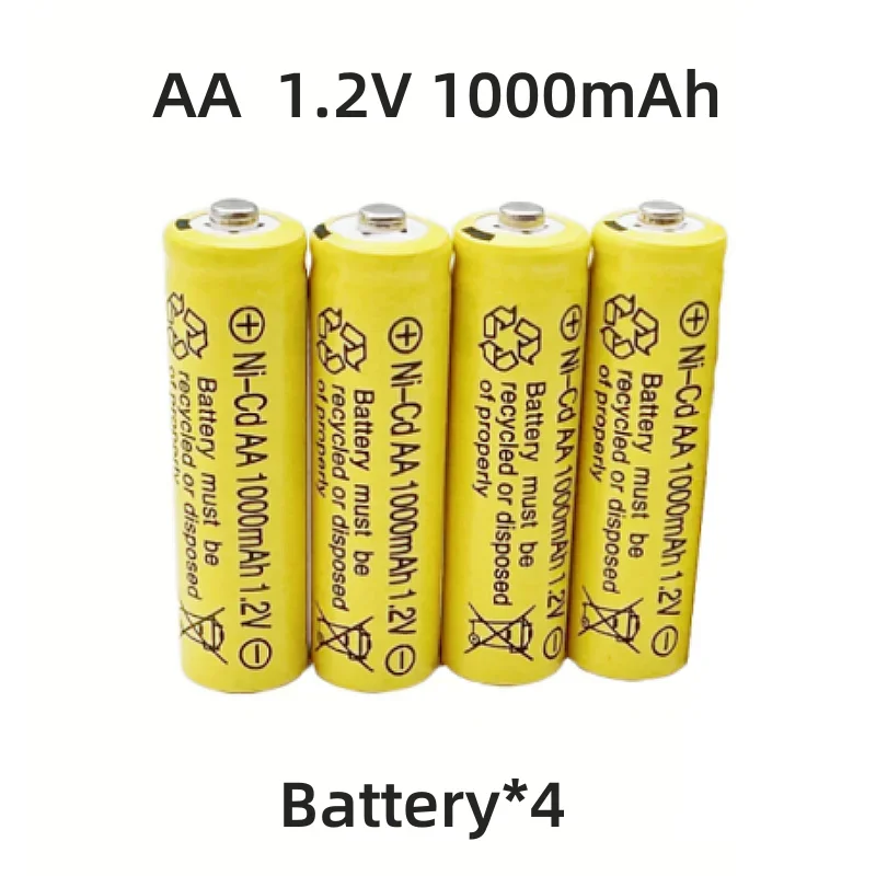 100% Original 1.2V AA1000mAh Rechargeable Alkaline Battery NI-MH 1.5 V Battery for Clocks Mice Computers Toys So On