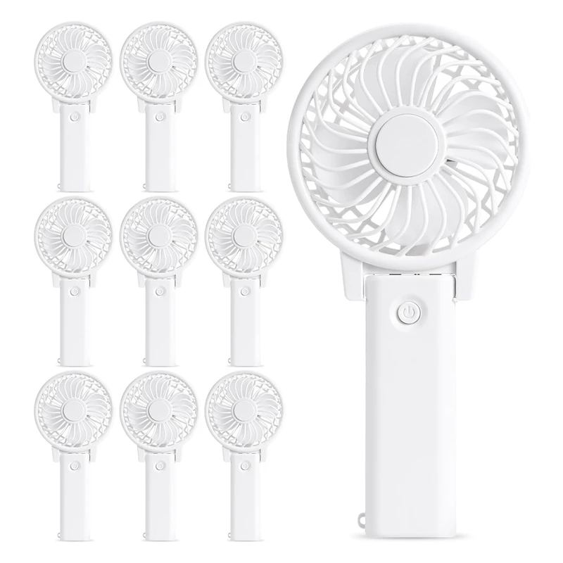 

10 Piece Portable Handheld Fan Wedding Fan Personal Fan Small Hand Fan Portable Fan White For Wedding Bachelorette Party Favor