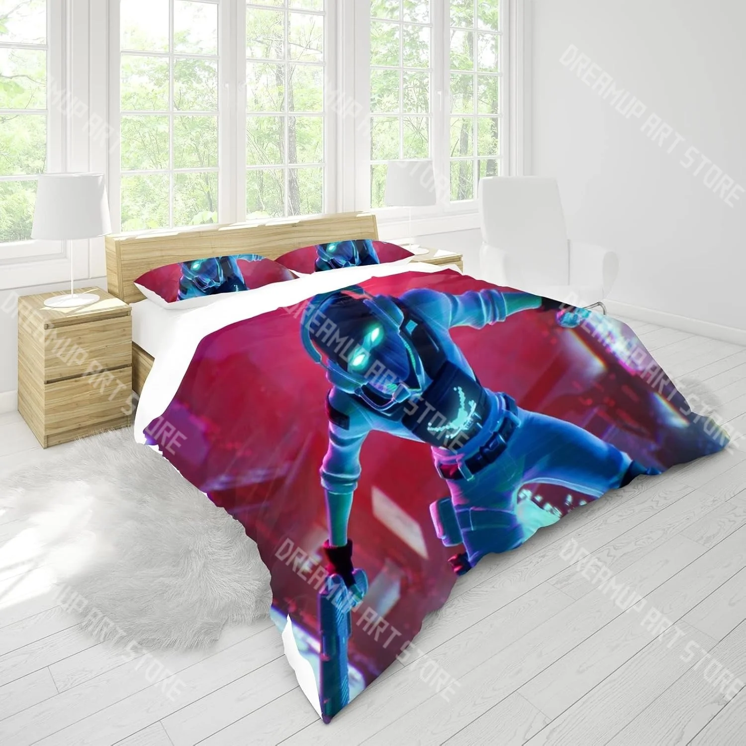 Fashion Sally Face Game Bedding Set Single Twin Full Queen King Size Bed Set Kids Bedroom Duvetcover Sets Bed Sheet Set view 4